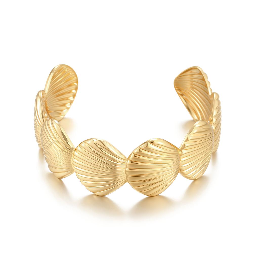 Jewelry, Personal Cold Wind Metal Shell Open Bracelet Jewelry