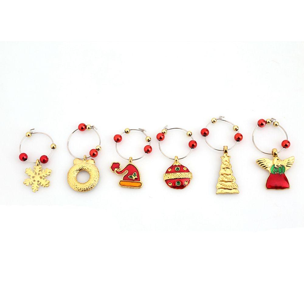 Table Decoration Xmas Marker Christmas Pendants Christmas Decoration Party Accessories Wine Rings