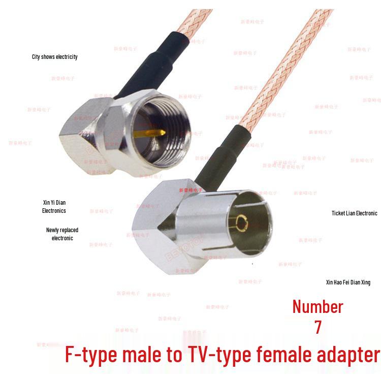 Connettore IEC 90° TAC 9,5 mm Maschio/Femmina per Cavo RG179 DVB HDTV TV Digitale Decoder