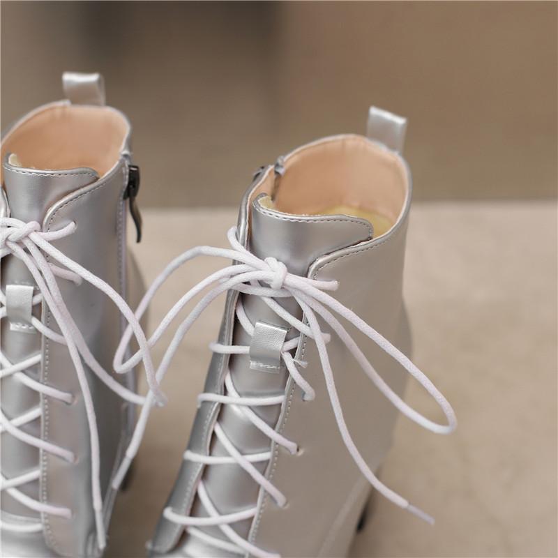 Women's high-heeled short boots autumn and winter new simple and comfortable thick-heeled large-size short boots