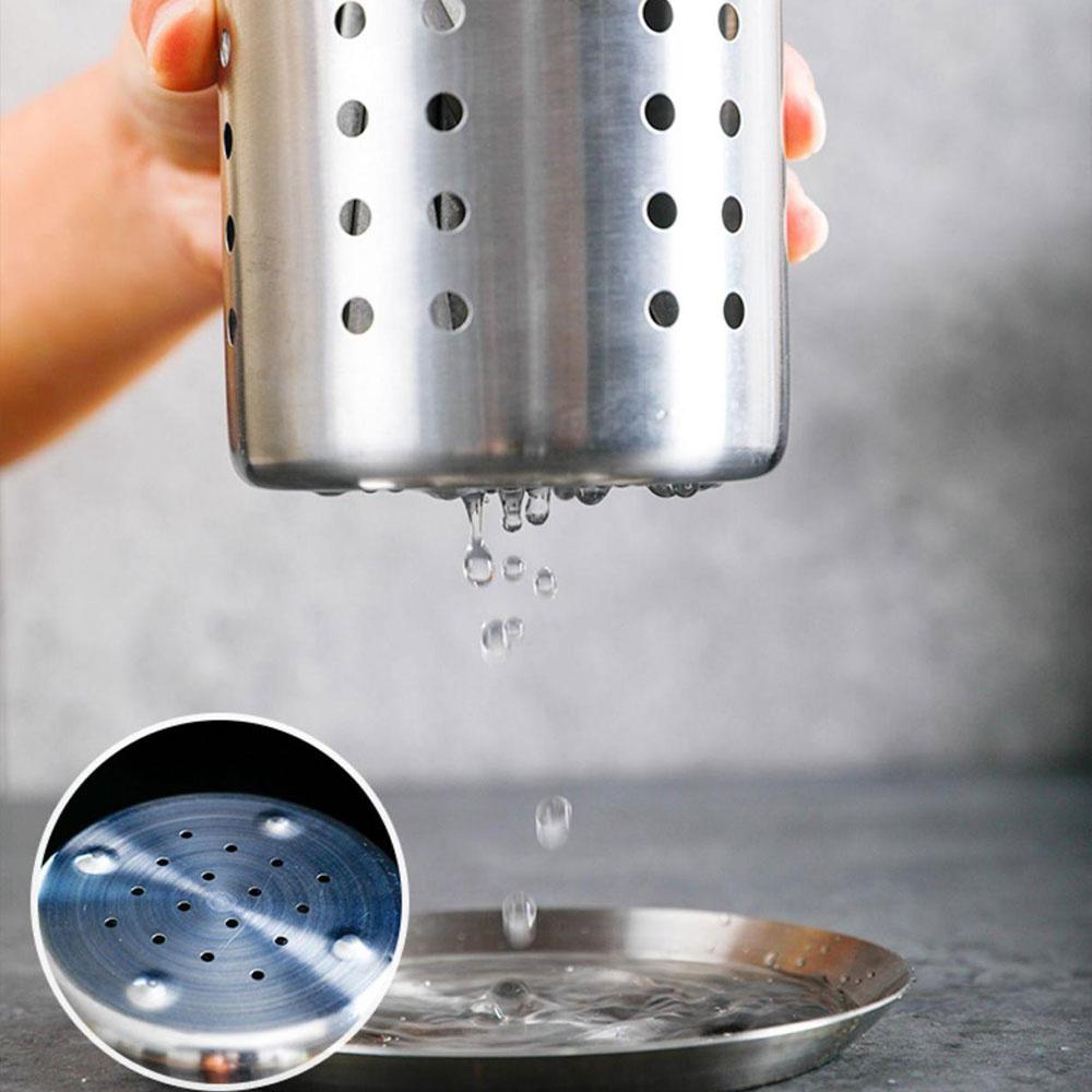 1pc Kitchen Cutlery Utensils Holder Stainless Steel Chopstick Holder Silverware Drying Basket Spoon Draining Basket Chopstick tu