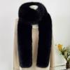 Elegant Plush Neck Warmer Solid Color Fluffy Long Scarf Ladies Imitation Mink Fur Scarf  Party