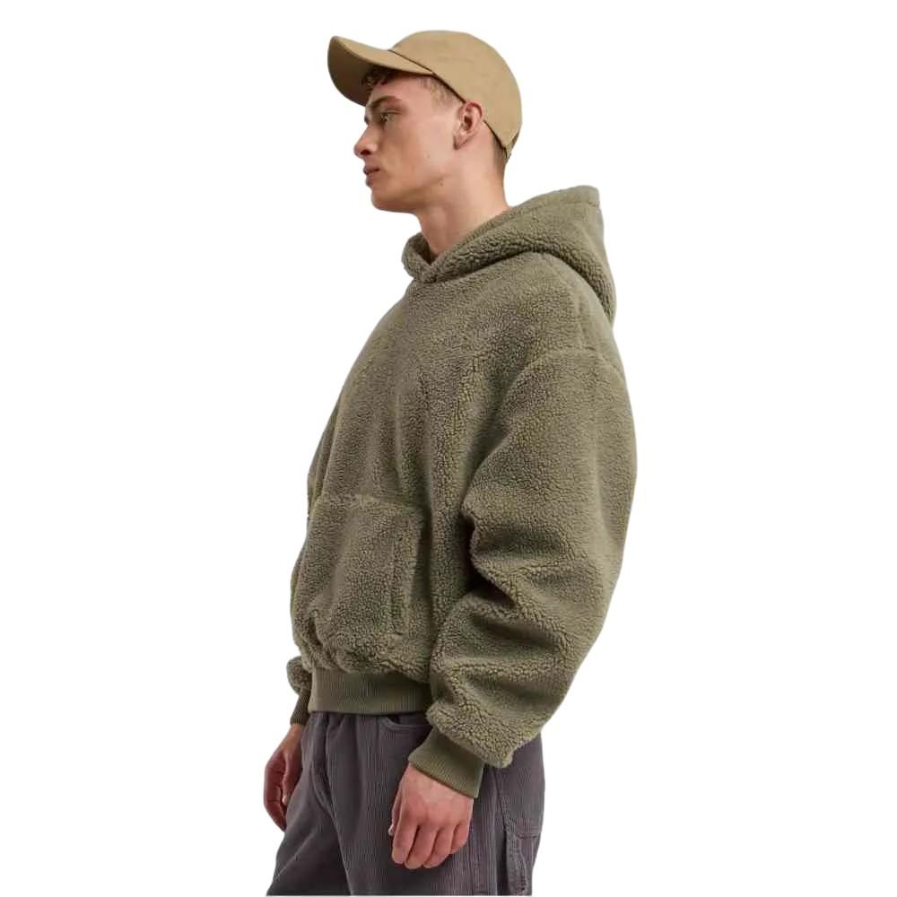 Urban Classics Mens Teddy Fleece Oversized Hoodie