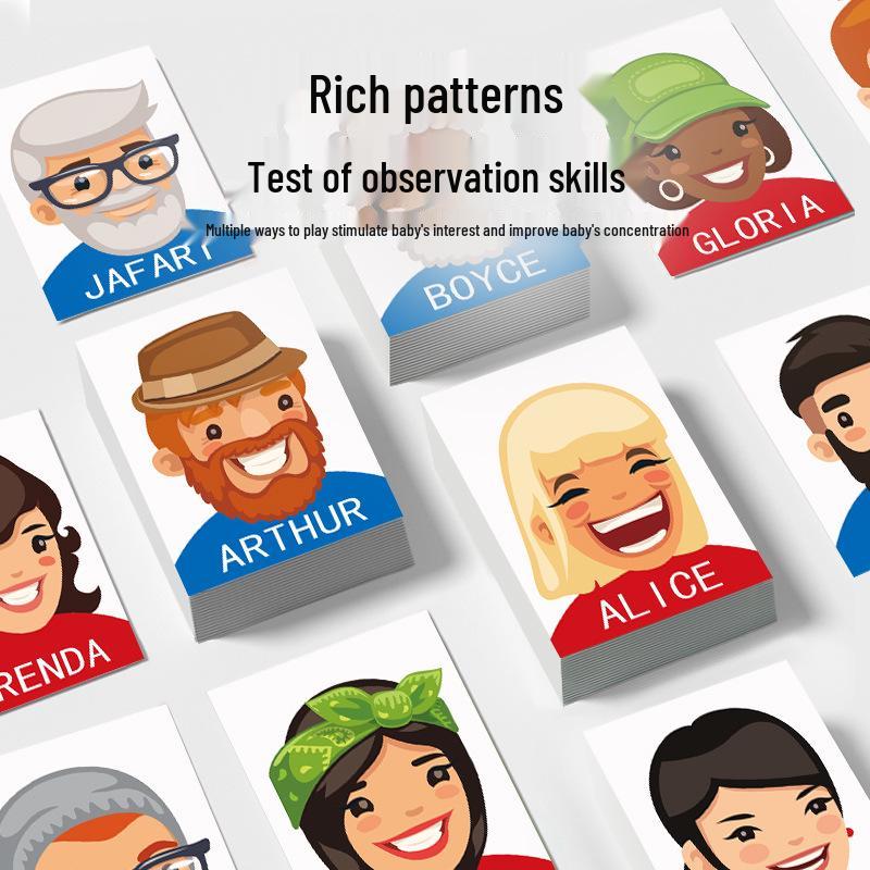 Guess Who Educational Tabletop Game: Character Guessing Card Battle for Parent-Child Interaction