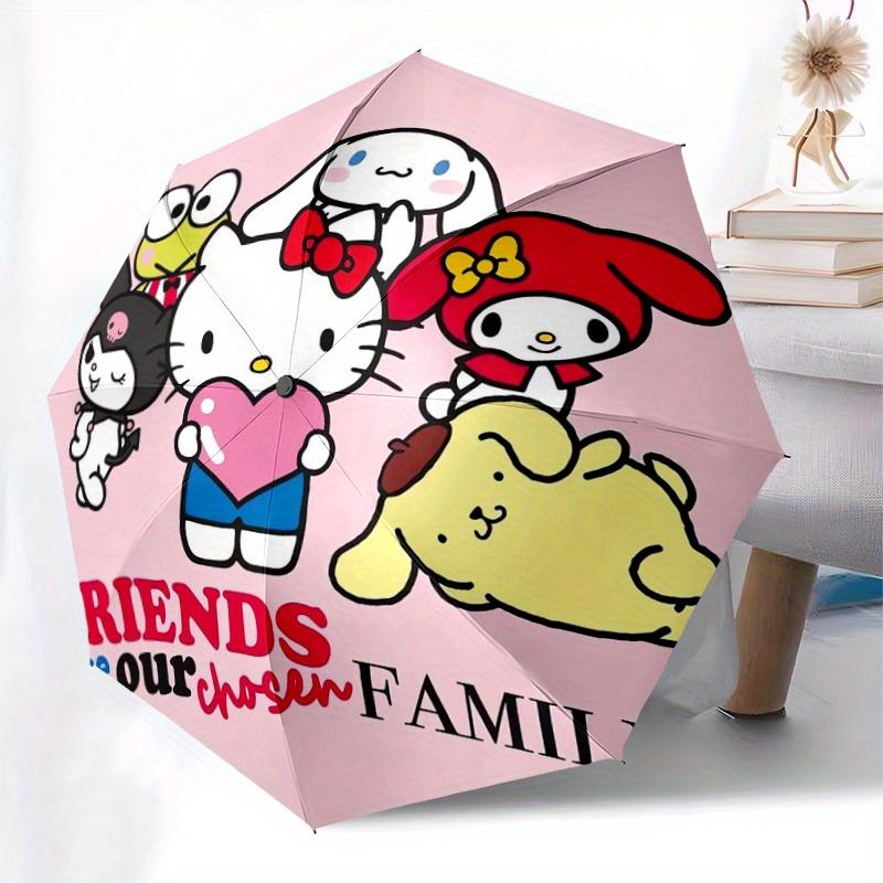 1pc Hello Kitty Friends Family Umbrella with Plastic Handle,Suitable for All Seasons Home Travel Outdoor UmbrellaSanlio561