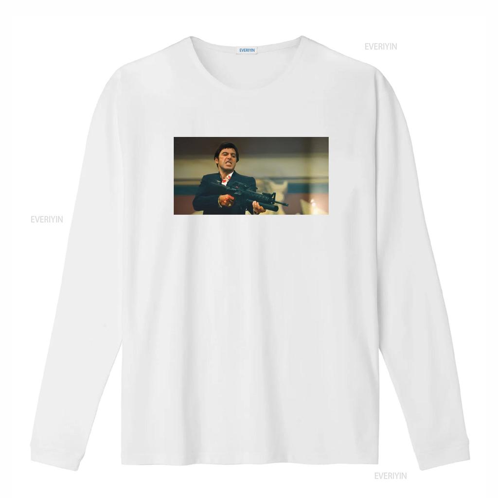 Tony Montana Say Hello To My Little Friend Movie T Shirt Scarface 1983 Vintage Washed Versatile Homme Designer Clothes Fashion