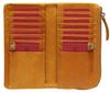 CCOMPANY LIMITED Men's Maurice Long Wallet with Coin Purse and Card Case, Cowhide Leather with Zipper closure (Dark Brown)