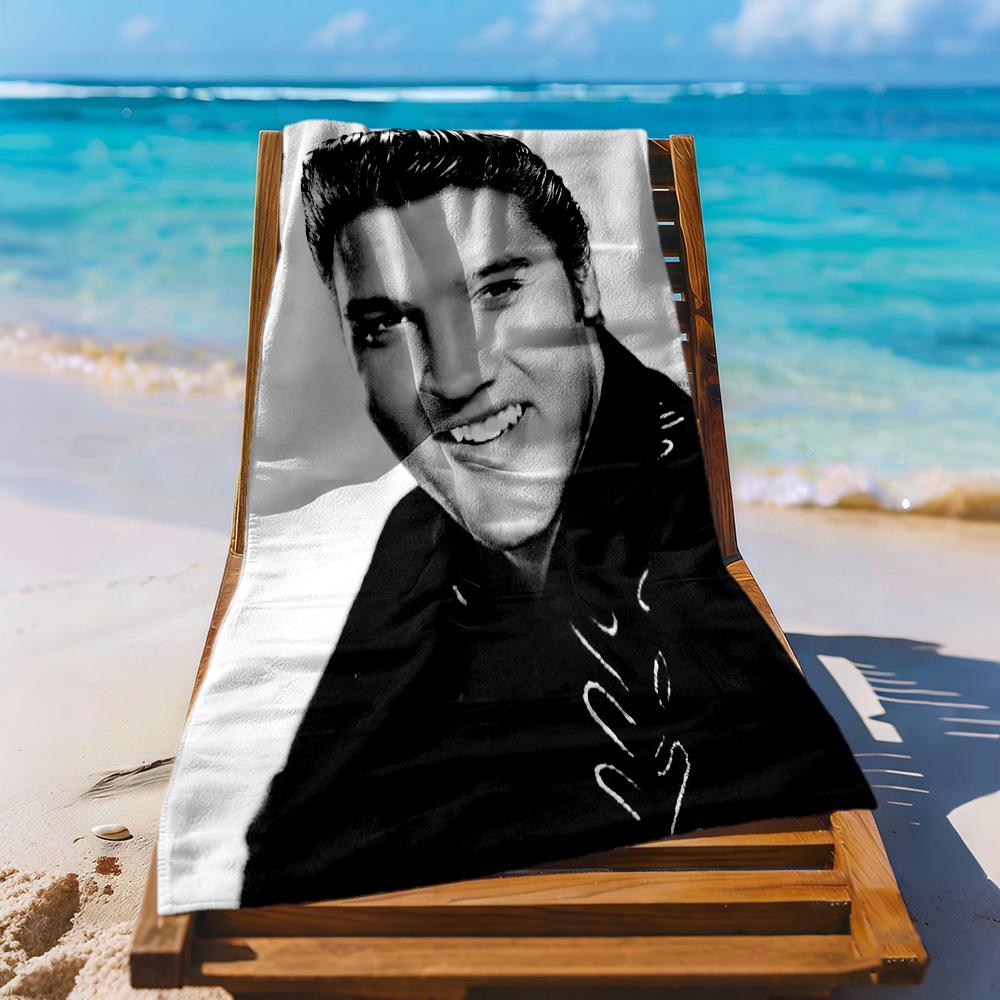 Elvis Beach Towel High Absorbency Quickdry Comfortable Lightweight Perfect For Traveling Yoga Camping And Swimming