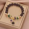 Luxury Crystal Beads Bracelet Hand Jewelry Vintage Beaded Bracelet Zircon Inlay Pendant  Friends