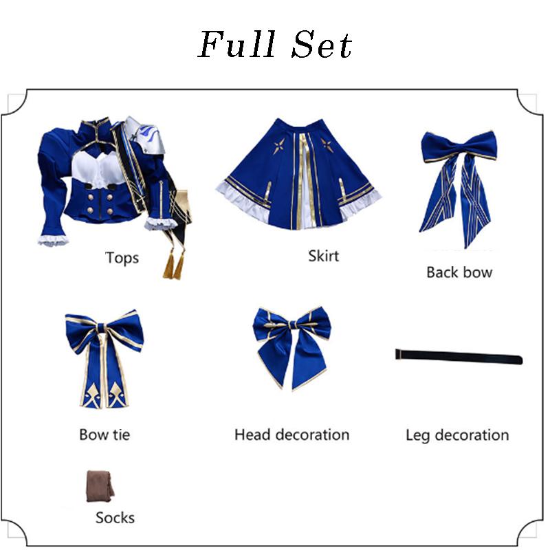 

Игра Fgo Связь Honkai Star Rail Сэйбер Косплей Костюм Синий Белый Женское Платье Хэллоуин Карнавальная Вечеринка Костюм XS