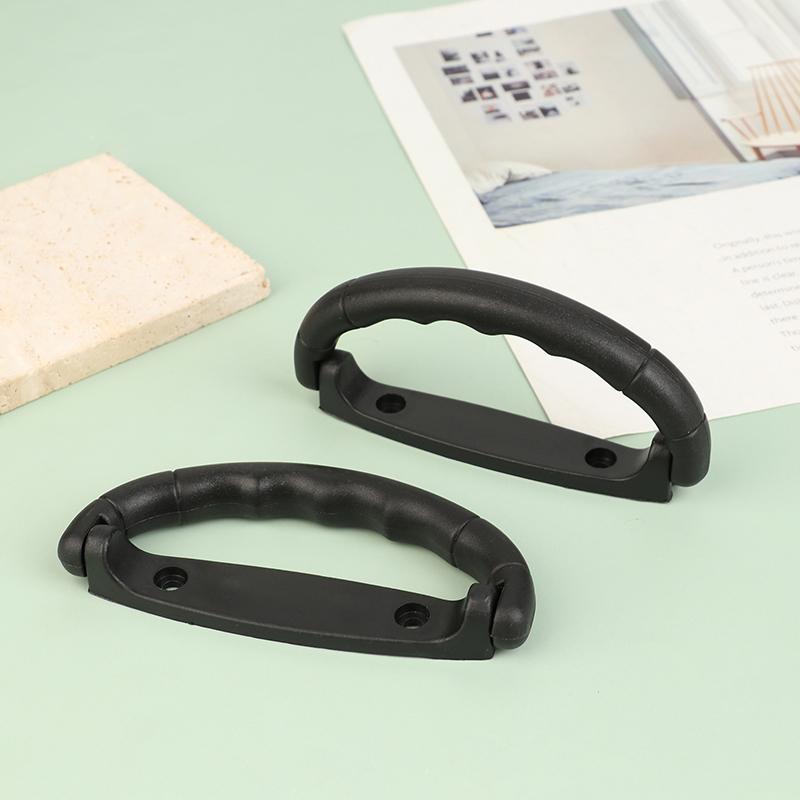 2Pcs Black Plastic Luggage Handle Suitcase Strap Pull Air Case Carrying Air Bag Grip Anti-Slip Knob Box Replacements