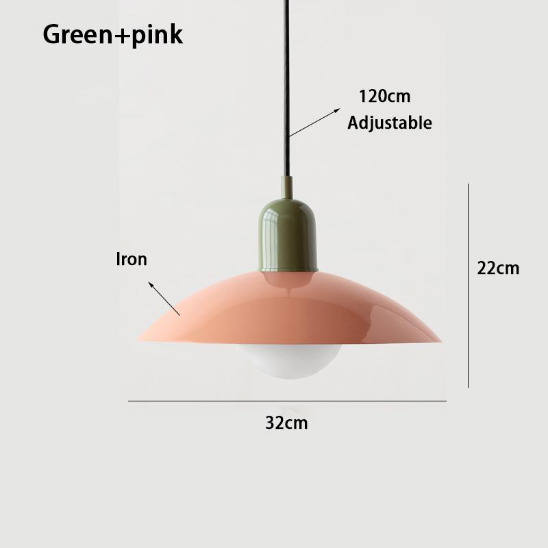 Mid-style Nordic Color Macron Cining Room Bedroom Lighting Chandelier Simple Modern Bauhaus Dining Table Chandelier Study Lamp