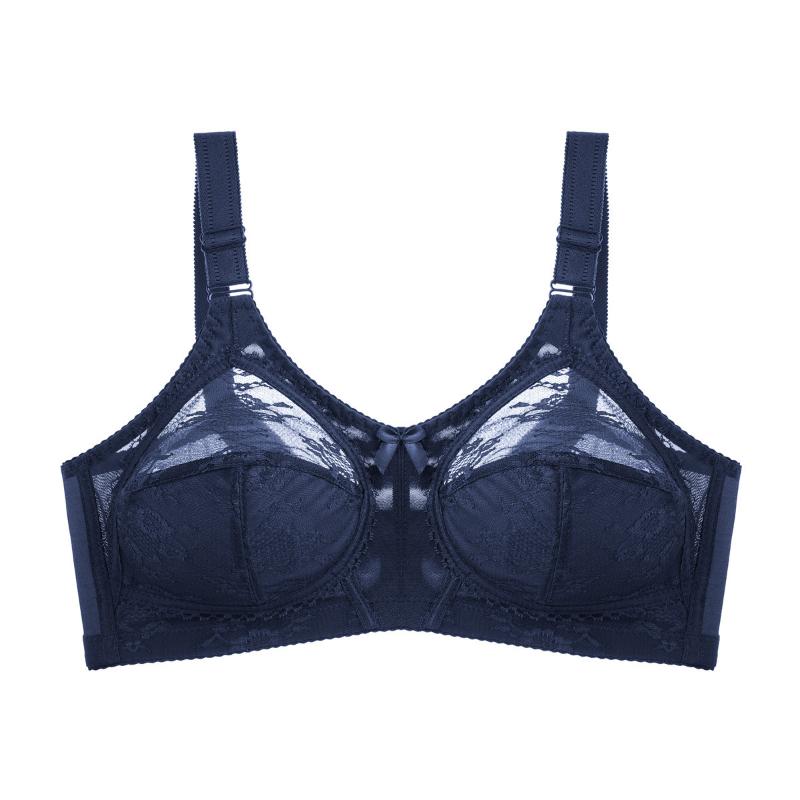 Full Cup Ultratenká velká podprsenka bez houbičky Transparentní sexy krajkové dámské spodní prádlo