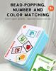 Wooden Number Matching Clip Bead Beads Number Cognitive Bead Game with Cartoon Cards Montessoris Educational Toy for Kids