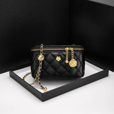Nuova Borsa a Catena Camelia Diamond Primavera e Estate Versatile Monospalla a Tracolla Borsa per Trucco Mini Borsa a Scatola