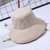 Bucket Hat Women's Summer Pure Cotton Breathable Sweat-absorbing Foldable Large Edge Sun Hat Easy To Carry