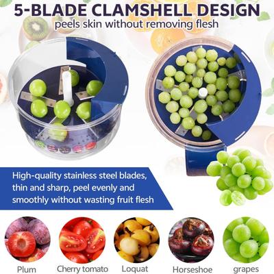 Automatic Peeling Machine Electric Grape Peeling Machine Commercial Fruit Garlic Peeler Rechargeable Milk