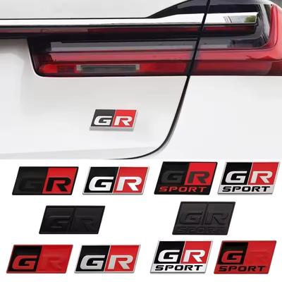 3D Metal Logo GR Sport Emblem Car Fender Trunk Badge For Y-aris CH R R-AV4 C/orolla Revo H-ilux GR Sport Sticker Accessories