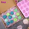 Silicone Molds for Making Soap, Lotion Bars, and Bath Bombs, Featuring Cavities In Various Shapes.