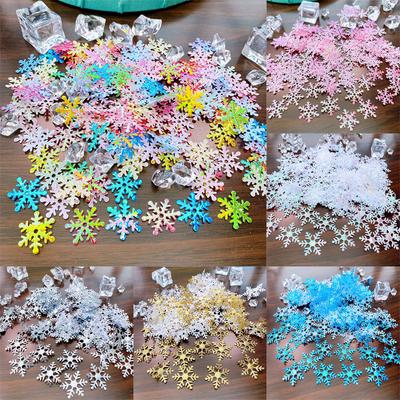200/300 pezzi decorazioni per neve artificiale per feste, coriandoli, fiocchi di neve, ornamenti per la casa, decorazioni per matrimoni