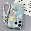 Summer Ocean Fish Butterfly Case For iPhone 16 15 14 13 12 11 Pro Max Plus With Lovely Starfish Bracelet Anti-Lost Cove
