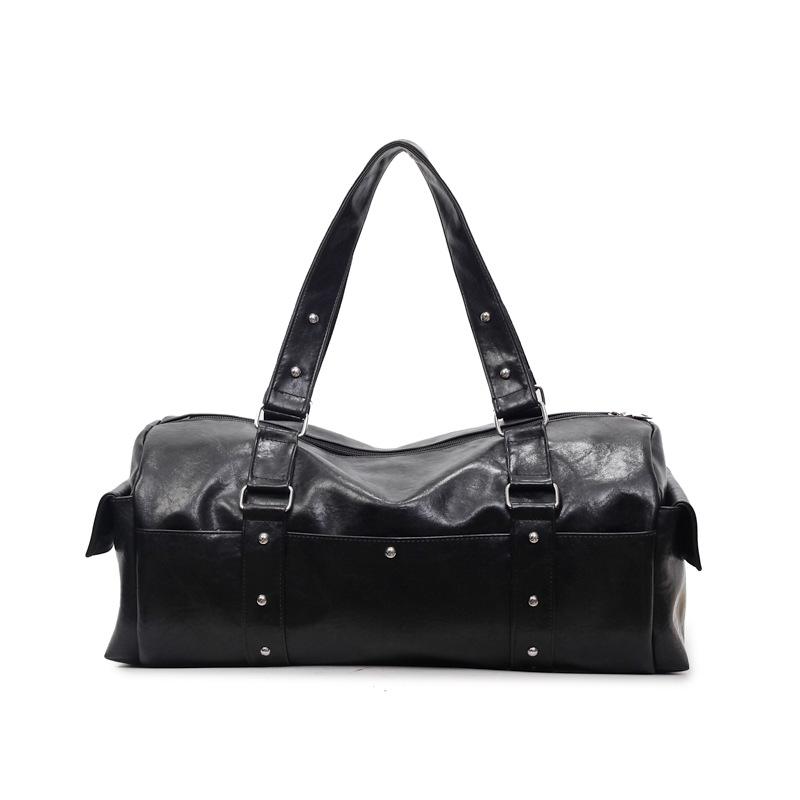 New rivets, short-distance travel, duffel bag, simple commute, business trip, storage bag, unisex accommodation, overnight shoulder bag