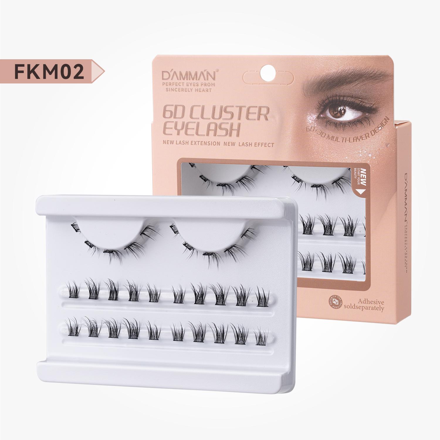 DAMMAN 6D Cluster Lashes D Curl Feather-light Handmade Reusable Cluster Eyelashes