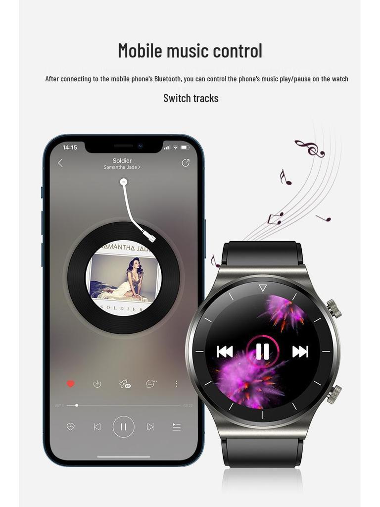 2025 GT4 Smartwatch: Bluetooth Calling & Music, Heart Rate & Blood Pressure Monitoring, Multifunctional Sports Pedometer