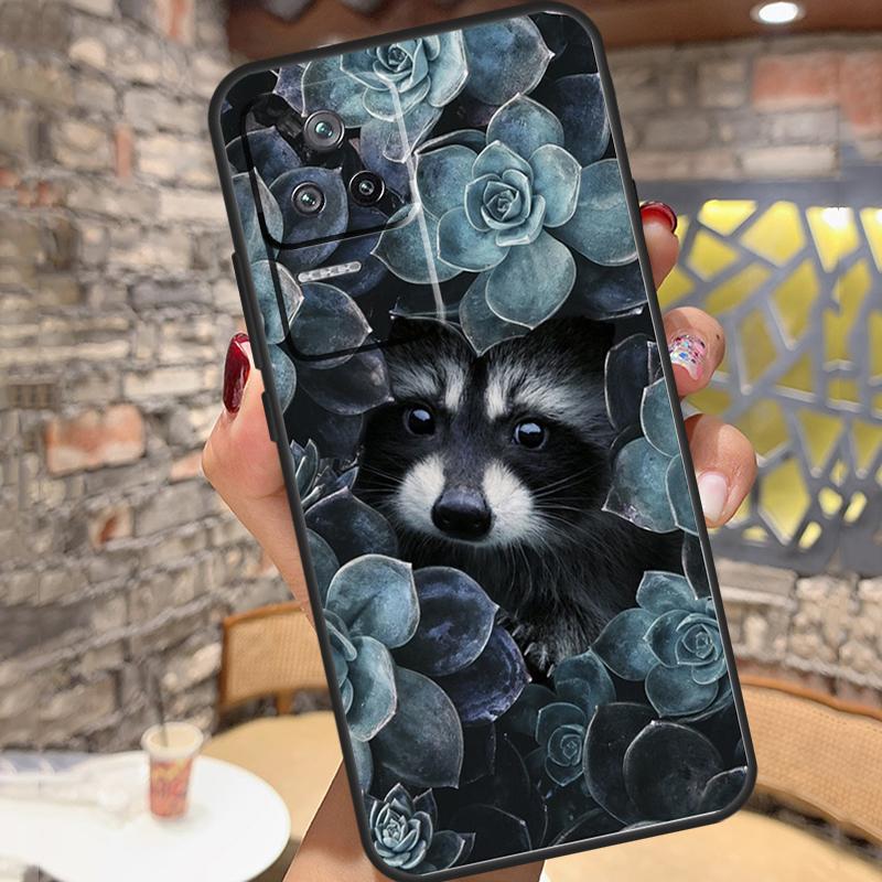 Cute Raccoon Case For Xiaomi 15 Ultra 13 14 11T 12T 13T 14T Pro POCO X7 X3 X5 X6 Pro M6 F5 F6 Pro Cover