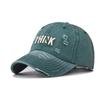 Embroidered Tark Letter Classic Outdoor Baseball Cap With Washed Finish Vintage