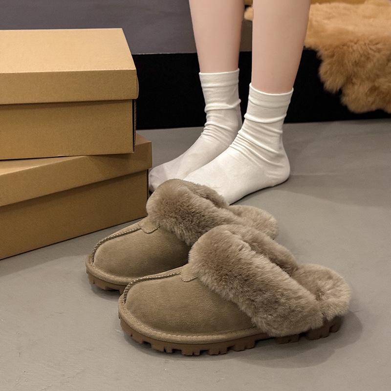 

2025 autumn and winter Henan Sangpo star tow bag head wool wool slippers fur integrated hair tow 35