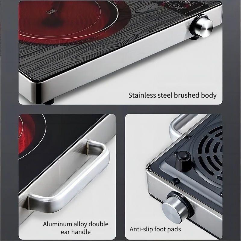 3500W High Power Induction Cooker Desktop Intelligent Electric Ceramic Stove Kitchen Cooking Appliance