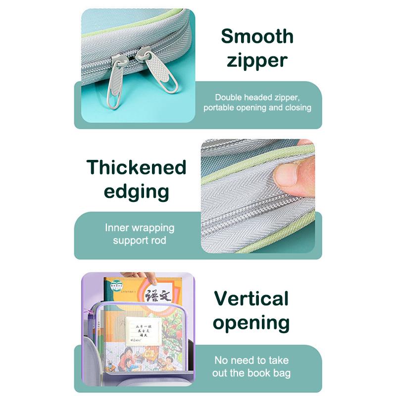 A4 Stationery Storage Bag Double-Layer Mesh Zipper Bag Large Capacity Organizer Folders School Office Supplies Stationary Bag