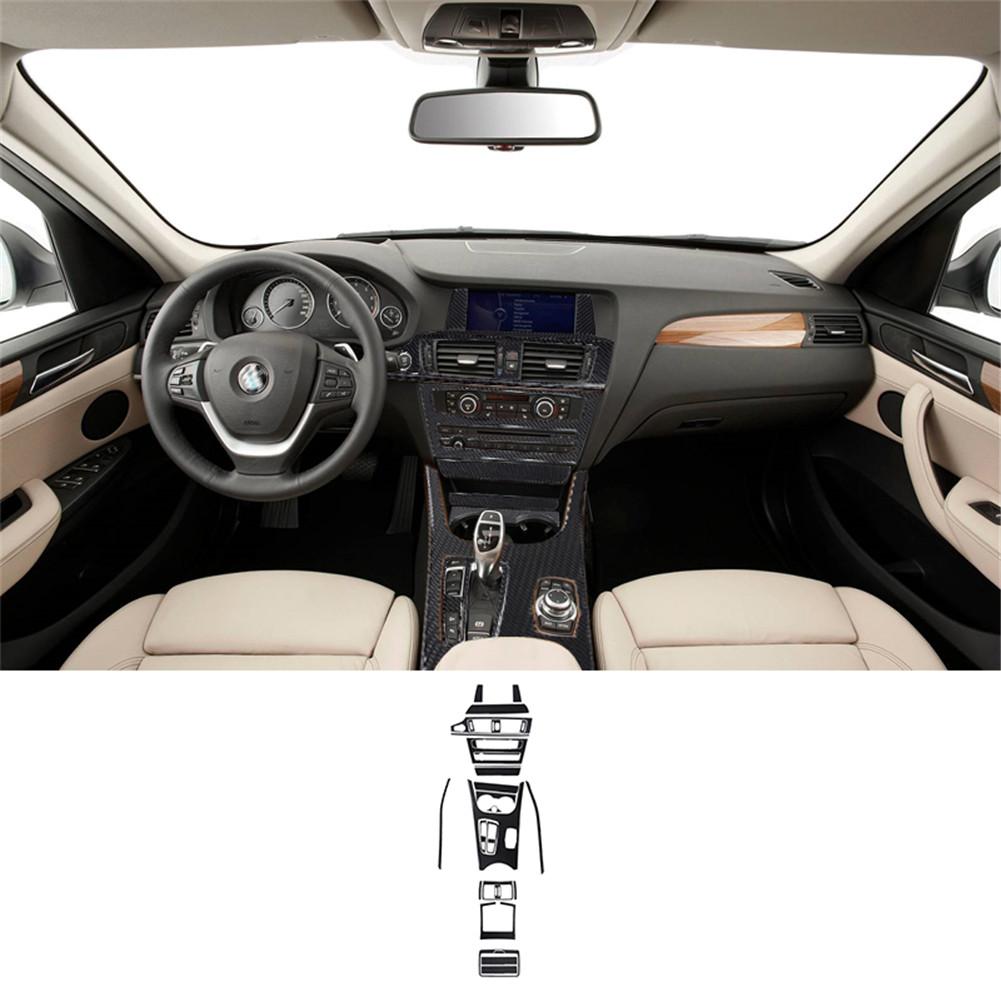 

Carbon Fiber Car Gear Shift Central Control Button Panel Trim Cover Sticker For BMW X3 F25 X4 F26 2011-2017 Car Accessories
