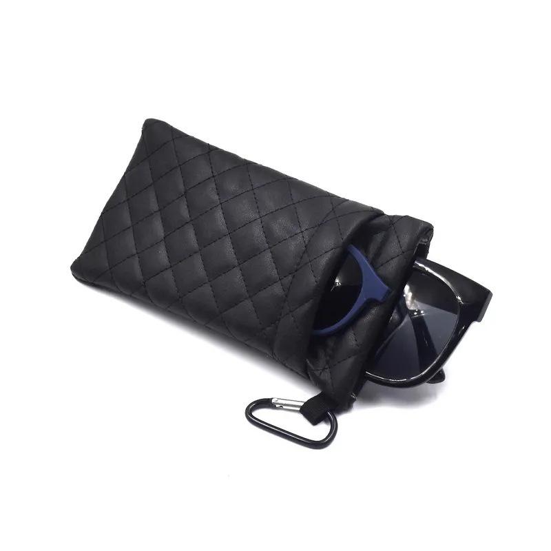 1Pc Double-layer glasses storage bag soft glasses box mobile phone sunglasses glasses bag