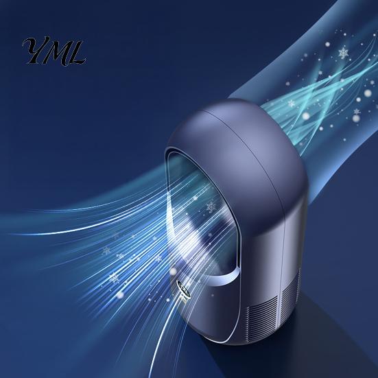 Quiet Bladeless Fan with Remote Desktop Air Purifier, 8-Speed USB Rechargeable Circulator Cooling 8H Timer, 90 Degree Oscillation for Bedroom