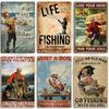 Artisian Fishing Metal Sign Sport Tin Plaque Lure Bait Decorative Poster Wall Decor Garage Bar Pub Club Hotel Cafe Kitchen Home