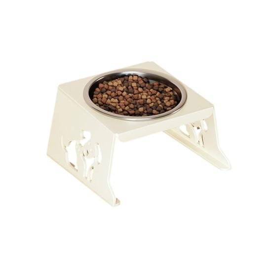 Elevated Dog Feeder Stainless Steel Pet Bowls with Foldable Stand No Spill Raised Pet Feeding Station for Healthy Eating Drinking Posture
