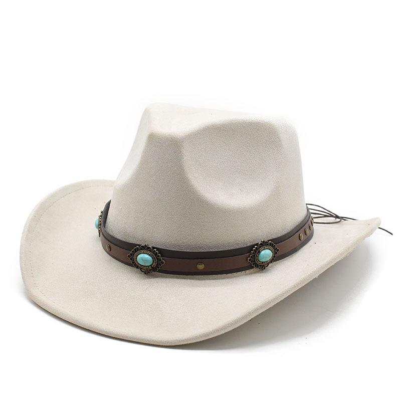 Western Regions Cowboy Hat Woolen Top Hat Ethnic Style Suede Tibetan Cowboy Hat