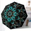 1 Stück Automatischer Regenschirm mit Mandala-Muster - 8-Rippen Faltbares Design, Outdoor-Abenteuer und Familienfeiern y250829016