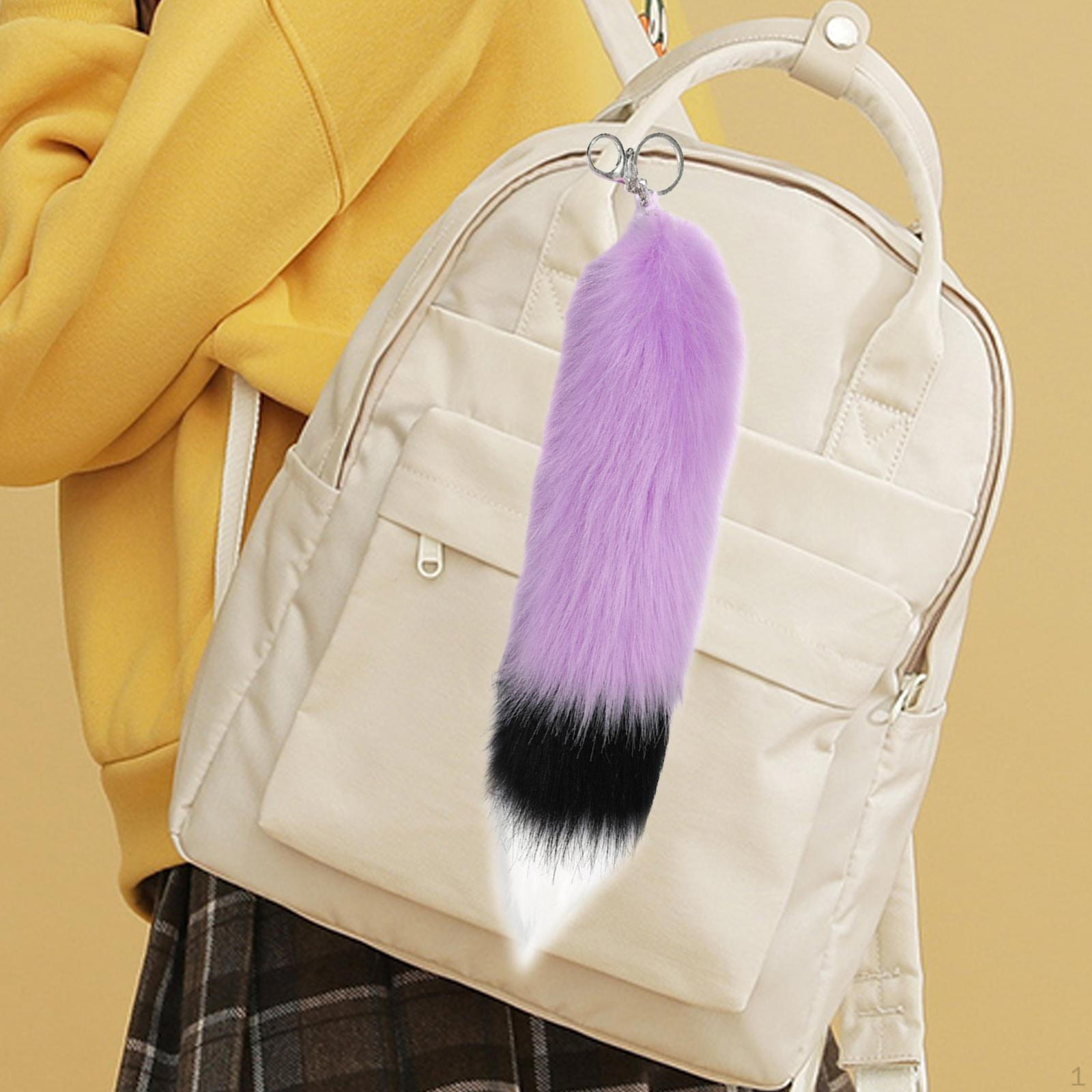 

Плюшевий хвіст Брелок Сумка Кулон Штучне хутро Пухнастий Металевий брелок Автомобільний брелок для гаманця фіолетовий