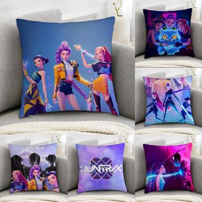 K-kpop D-Demon H-Hunters Pillow Case Sofa Decorative Home Double-sided Print Plush Square Throw Pillow Covers CushionDecor Cover