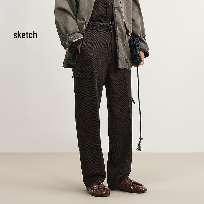 

CROQUIS Men s 2025 Spring Straight Fit Solid Suit Trousers XL