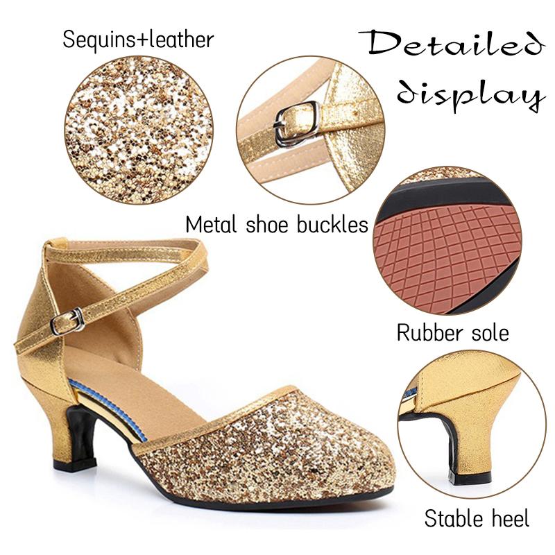 Dámské Dívčí boty na latinskoamerický tanec Close Toe Tango Waltz Taneční boty Střední podpatek 5,5 cm