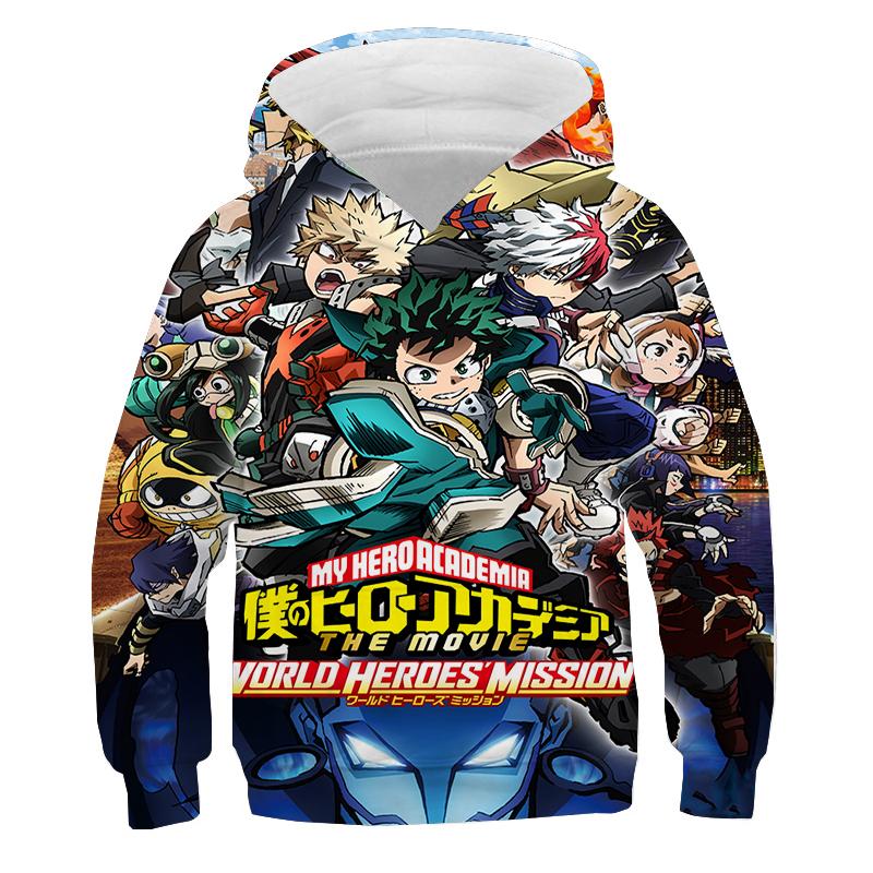 My Hero Academia Hoodies Mode Jungen Mädchen Anime Pullover Manga Bakugou Katsuki Langarm Sweatshirt Kinder Freizeit Trainingsanzug
