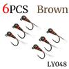 6PCS Fast Sinking Perdigon Euro Nymph Wet Fly Fishing Tungsten Bead Head Barbless Jig Hook Trout Grayling panfish Fishing Lures