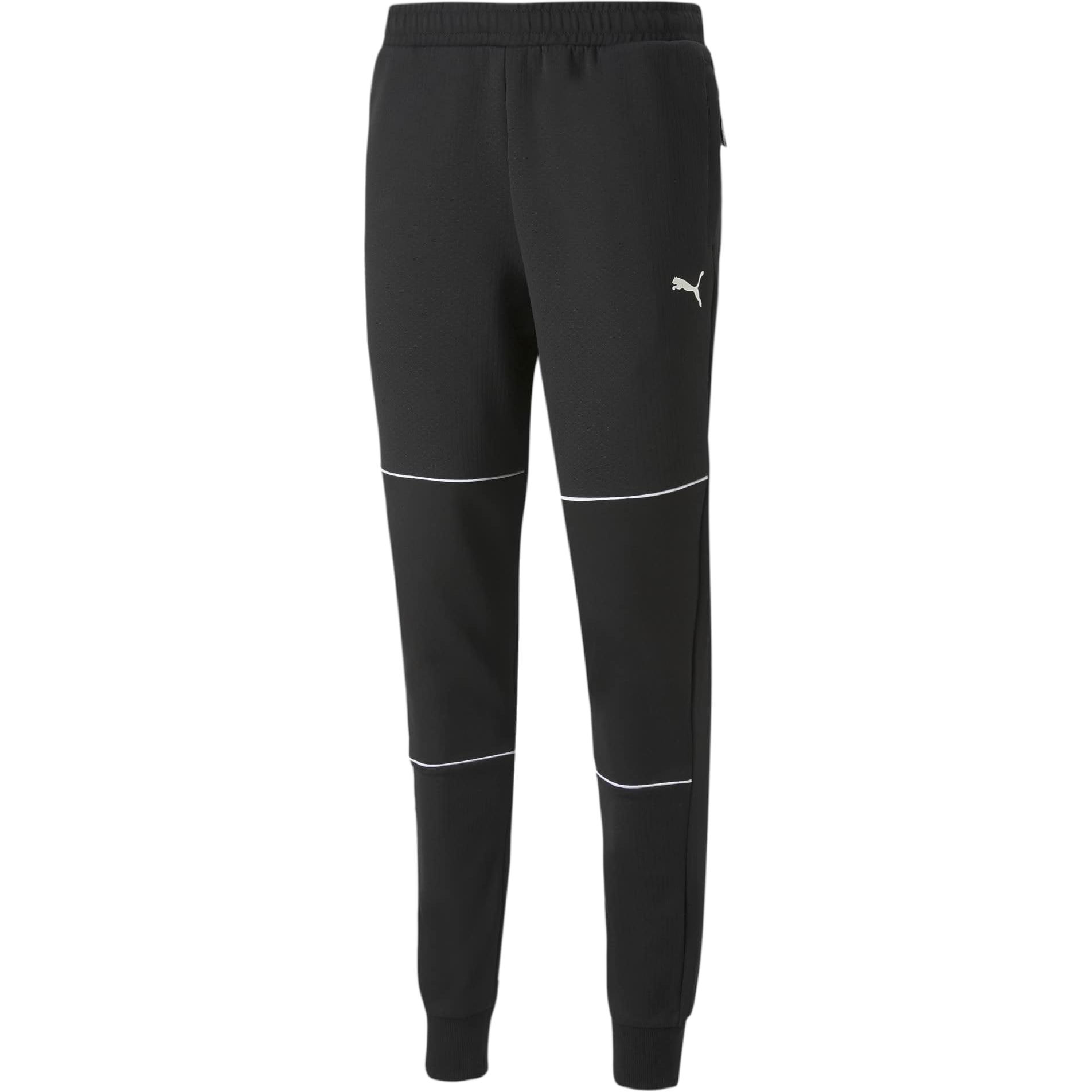 Puma Полосатый логотип Эластичный пояс Зауженные трикотажные джоггеры Мужские брюки 535833-01 M