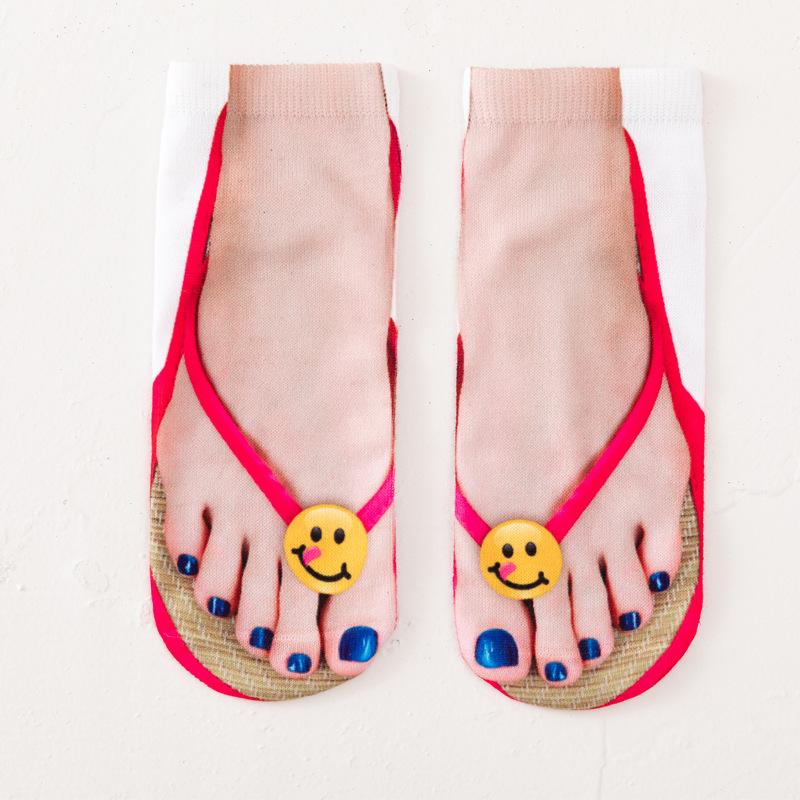 1 Pairs Manicure Print Socks Casual Funny Manicure Print Socks Low Ankle Crew Socks A Gag Gift for Women Gifts