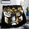 1Pc Bumblebee Print Flannel Blanket, High quality Comfortable for All Seasons, Home Decor, Warmth and Comfort, Perfect for Christmas Gifts