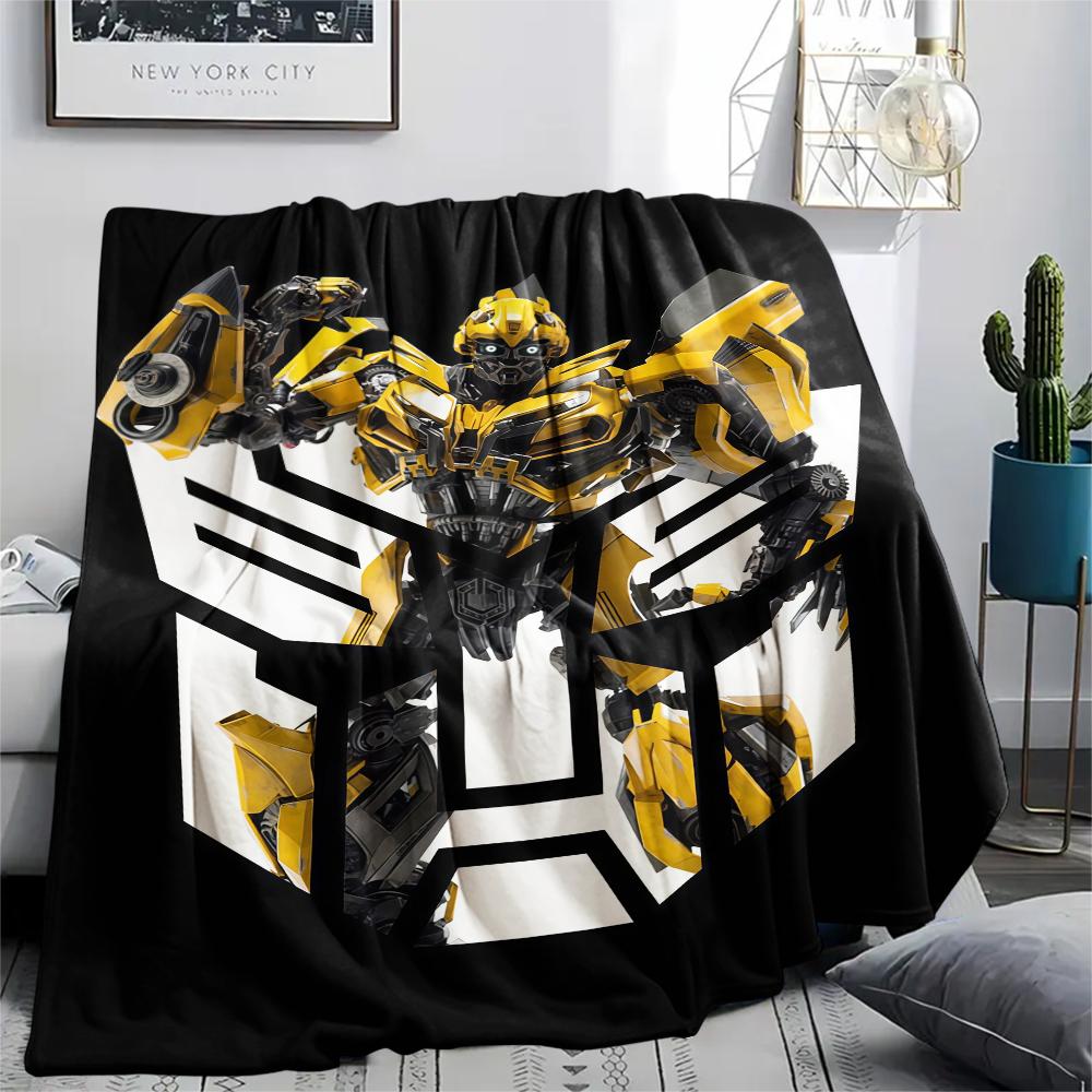 1Pc Bumblebee Print Flannel Blanket, High quality Comfortable for All Seasons, Home Decor, Warmth and Comfort, Perfect for Christmas Gifts